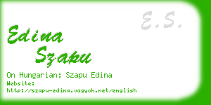 edina szapu business card